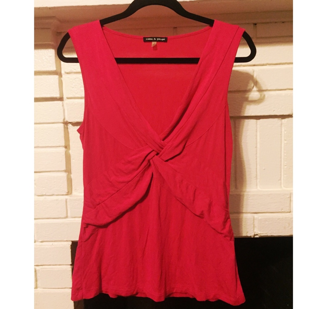 Hot Pink V-Neck Top